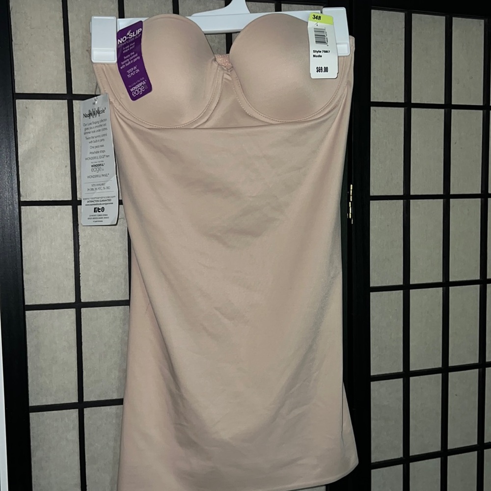 Strapless shaper slip size 34B